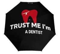 Trust Me I'm A Dentist 3 Fold Ombrello da viaggio per UV Pioggia Antivento Ombrelli Pieghevole Portatile Divertente Automatico