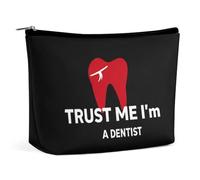 Trust Me I'm A Dentist - Borsa per il trucco di grande capacità, pochette cosmetica portatile per donne