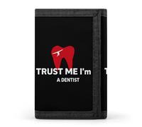 Trust Me I'm A Dentist - Portafogli a tre ante con porta carte di credito, 8 scomparti, portachiavi, finestra per foto, per uomini e donne, Stile-2, Taglia unica, Per tutte le stagioni