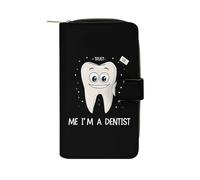 Trust Me I'm A Dentist - Portafoglio lungo da donna in pelle PU, organizer per ufficio e viaggio