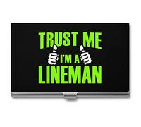 Trust Me I'm A Lineman - Porta biglietti da visita professionale, tascabile, per uomini e donne, Stile:, Taglia unica, MHXYZHW