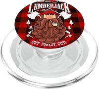 Trust Me I'm a Lumberjack Red Checked Pattern Design Graphic PopSockets PopGrip per MagSafe