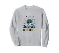 Trust Me I'm A Science Teacher Tavola Periodica Umorismo Felpa, Unisex per Adulti, Grigio Melange, M