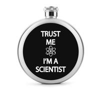 Trust Me I'm A Scientist - Fiaschetta per liquore, portatile, in acciaio inox, con fondine in acciaio inox