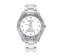 Trust Me I'm A Scientist - Orologio da polso da uomo, in acciaio inox, analogico, al quarzo, Stile:, regular, Bracciale