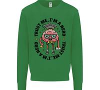 " Trust Me " Im A Secchione Nerd Graduate Intelligent Bambini Felpa Maglione
