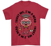 " Trust Me " Im A Secchione Nerd Graduate Intelligent Uomo T-Shirt 100% Cotone