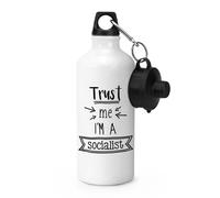 Trust Me I'm A Socialist Bottiglia Per Acqua 600 ml In Alluminio