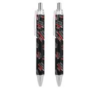 Trust Me I'm ABlack, penna a sfera retrattile a punta fine da 0,5 mm, ad asciugatura rapida, scrittura liscia, 2 pezzi, come da immagine 3