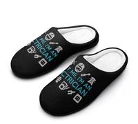 Trust Me I'm An Electrician, pantofole da uomo, per interni ed esterni, con suola in gomma, Stile:, 47 1/3 EU