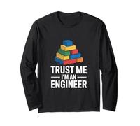 Trust Me Im An Engineer Funny Daying Engineering Maglia a Manica