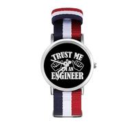 Trust Me I'm an Engineer orologio sportivo per uomo donna cinturino in nylon orologio da polso analogico al quarzo, Stile:, regular, Cinturino