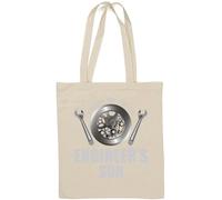 Trust Me I'm an Engineer's Son - Borsa tote in cotone naturale, colore: Bianco