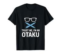 Trust Me I'm an Otaku Occhiali & Penne Logo Anime Maglietta