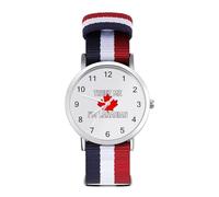 Trust Me I'm Canadian - Orologio sportivo da uomo e donna, con cinturino in nylon, orologio analogico al quarzo, Stile:, regular