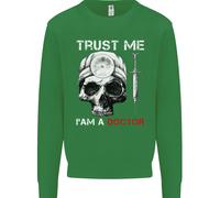 Trust Me Sono Un Dottore Skull Gothic Skeleton Uomo Sweatshirt Jumper