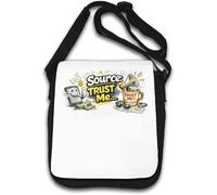 Trust Me Source With Money And Megaphone - Borsa a tracolla bianca