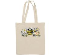 Trust Me Source With Money And Megaphone - Borsa tote in cotone naturale, colore: Bianco