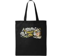 Trust Me Source With Money And Megaphone - Borsa tote in cotone naturale, colore: Nero