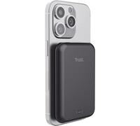 Trust Mobile Magno Mini Power Bank Wireless Magnetico 5.000mAh, Ricarica Rapida, 50% Materiali Riciclati, Powerbank MagSafe, Caricabatterie Ricarica USB C, Caricatore Wireless iPhone 12 - Nero