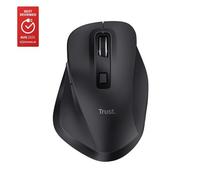 Trust Fyda Mouse Wireless Ricaricabile Bluetooth + 2.4GHz, Poggiapollice Ergonomico, 50% Plastica Riciclata, 800-2400 DPI, Mouse Bluetooth Multi-Dispositivo per Laptop PC iOS Android Mac Ufficio