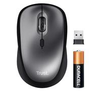 Trust Mouse Wireless Silenzioso con Batteria per Mano Sinistra e Destra | 800-1600 DPI, Microricevitore USB, Mouse Senza Fili Compatto per PC Laptop Computer Mac
