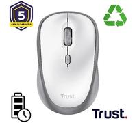 Trust Mouse Yvi+ Wireless Bianco Ottico Ergonomico 1600 DPI
