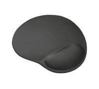 Trust BigFoot Tappetino per Mouse, Ergonomico, con Poggiapolsi in Gel, Fondo Antiscivolo, Superficie in Microfibra, Nero