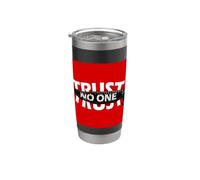 Trust No One Cool Motivational Illustration Graphic Quotes Bicchiere termico in acciaio inox doppia parete