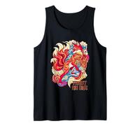 Trust No One Kitsune Fox Pugnale Fan Ukiyo-e Art Canotta