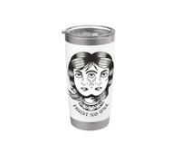 Trust No One Ragazza carina bifacciale Bicchiere termico in acciaio inox doppia parete
