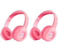 Trust Nouna Cuffie Bluetooth per Bambina 4-10 Anni Wireless, Rosa (Confezione da 2)