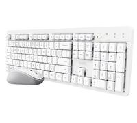 Trust Ody II Stilles kabelloses Tastatur-Maus-Set white US Mouse 1600 25465