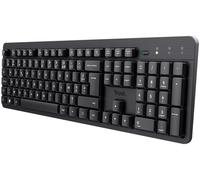 Trust Ody II - Tastiera senza fili, silenziosa AZERTY francese, tasti piatti galleggianti, resistente agli spruzzi, ricevitore USB RF 2.4 GHz, tastiera per PC, laptop, Mac, colore: nero