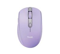 Trust Ozaa Mouse Wireless Bluetooth + 2.4GHz, Mouse senza Fili Silenzioso Compatto, 60% Plastica Riciclata, Bluetooth Ricaricabile Laptop PC Computer Windows Android Mac - Porpora