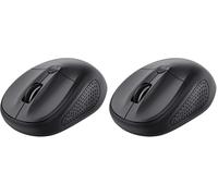 Trust Primo Mouse Bluetooth, Mouse Wireless per Laptop, 1000-1600 DPI, per Mano Sinistra e Destra, Batterie Incluse, Mouse Senza Fili Compatto per PC, Computer, Mac, Android - Nero (Confezione da 2)