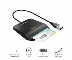 TRUST PRIMO SMART CARD READER LETTORE CARTE SCHEDE ID SITI WEB AMMINISTRAZIONI