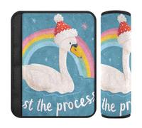 Trust Process Swan - Cuscinetti per cinture di sicurezza, per maggiore comfort durante la guida, imbottiture per cinture di sicurezza, confezione da 2