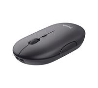Trust Puck Mouse Wireless Ricaricabile, Bluetooth o 2.4 GHz con Mini Ricevitore