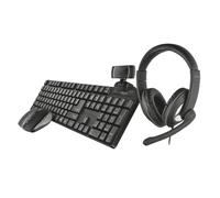 Set di Accessori per il Computer Trust Qoby 4 Pezzi Nero
