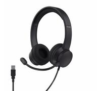 Trust Roha II USB Cuffie con Microfono ENC Cancellazione del Rumore, Mic Noise Cancelling, Auricolari con Filo 1,80 m, 85% Plastica Riciclata, Headphones On-Ear Cablato per PC Laptop Mac, Nero