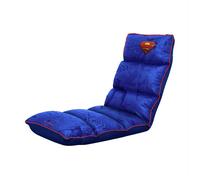 GXTrust 718SM Rayzee Sedia Gaming Ripiegabile con Licenza Superman per Console, Schienale Regolabile, Fino a 125 kg, Sedia da Terra Pieghevole Portatile per Gioco Lettura Relax TV Bambini, Blu