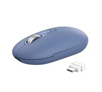 Trust Seron Mouse Wireless con Rotellina Ultra Rapida e Scorrimento Orizzontale, Bluetooth + 2.4GHz, 65% Plastica Riciclata, Pulsanti Silenziosi, Mouse Bluetooth Multi-Dispositivo per PC Mac, Blu