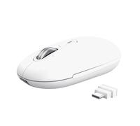 Trust Seron Mouse Wireless con Rotellina Ultra Rapida e Scorrimento Orizzontale, Bluetooth + 2.4GHz, 65% Plastica Riciclata, Pulsanti Silenziosi, Mouse Bluetooth Multi-Dispositivo per PC Mac, Bianco