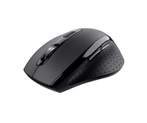 TRUST - SURA COMFORTABLE Mouse Wireless, 6 Pulsanti, Rotella di Scorrimento, 2 direzioni, risoluzione DPI 1200 - Nero