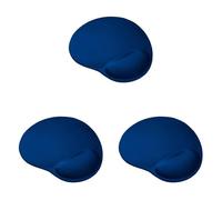 Trust Tappetino per Mouse con Poggiapolsi in Gel, Azzurro (Confezione da 3)