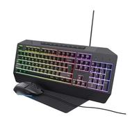 Trust 25283 Gaming Kit 3in1 tastiera mouse tappetino Colore Nero