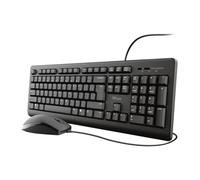 Trust Tastiera e Mouse USB Set Nero con Tastiera Italiana QWERTY