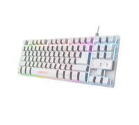 Trust Tastiera Gaming GXT 833W Thado USB Bianco con retroilluminazione multicolo