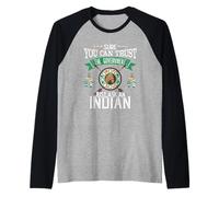 Trust The Government Just Ask An Indian Native American Day Maglia con Maniche Raglan